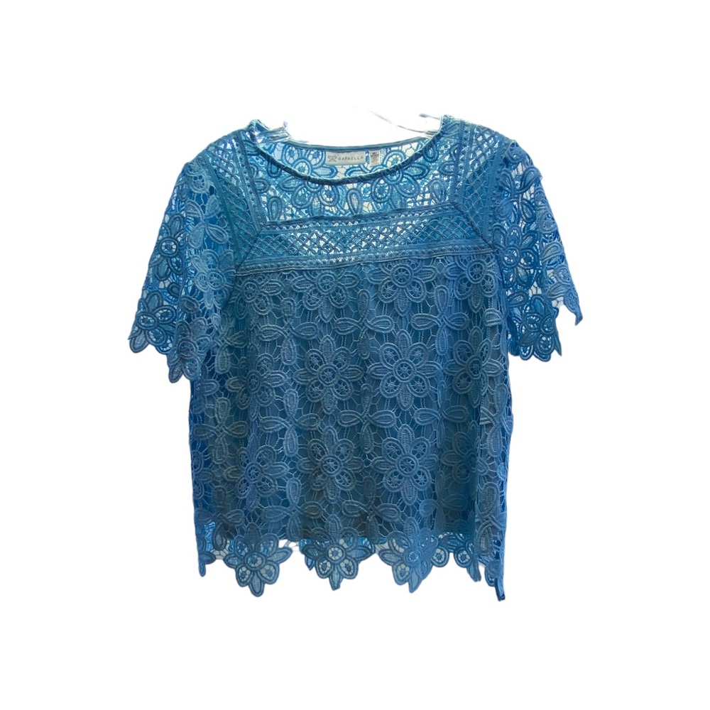 Rafaella Lt. Blue Sheer Crochet‎ with matching attached Tank